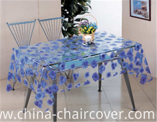 Printed Pattern and PVC Material, Oilproof, Waterproof Feature Transparent Table Cloth